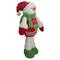 17.5" Red & Green Jolly Plush Snowman Christmas Figure